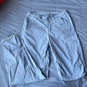 American Eagle Outfitters Blue Parachute Pants Relaxed Fit